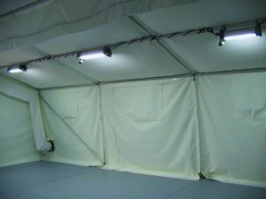 VIKING Lighting połączenie szeregowe mocowanie na paskach w medycznym namiocie wojskowym