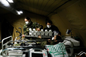 VIKING LIGHTING in einem Sanitätszelt